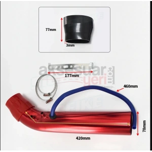 Toptan Hava Filtre Borusu 43cm Uzun Tip Aparatlı Tam Set