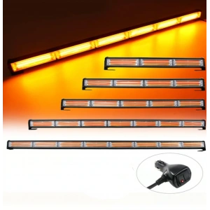 Toptan Led Bar Turuncu Renk 6sıra Cob Led 90cm Çakarlı Modlu