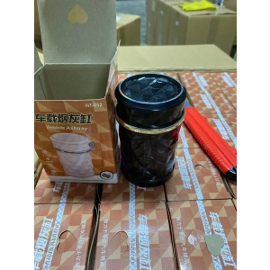 Toptan Lüks Araç İçi Küllük Diamond Model Işıklı Siyah HT012S