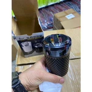 Toptan Lüks Araç İçi Küllük Işıklı Ashtray Siyah HT925