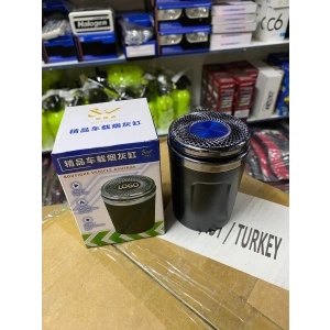 Toptan Lüks Araç İçi Küllük Premium Metalize Model Işıklı HT029