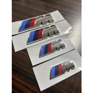Toptan M Logo Çamurluk Bmw M Logo Bagaj Logosu 4 Boy Krom Renk Orjinal Tip