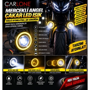 Toptan Mercekli Angel Çakarlı Led Motor Işığı