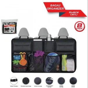 Toptan Oto Bagaj Organizer 8 Cepli 85x48cm Cırtlı