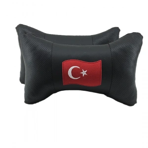 Toptan Oto Boyun Yastığı Deri Logolu 2 Li