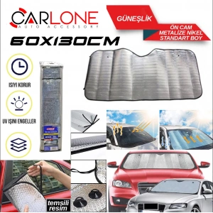 Toptan Oto Cam Güneşlik Ön Standart Lüks Balonlu 60x130cm