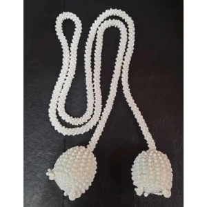 Toptan Sallama Uzun Boncuk Beyaz Renk El Örmesi