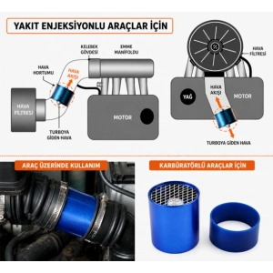 Toptan Universal Hava Akış Düzenleyici Girdap Aparatı Turbo Hava Emiş PerformansAparatı