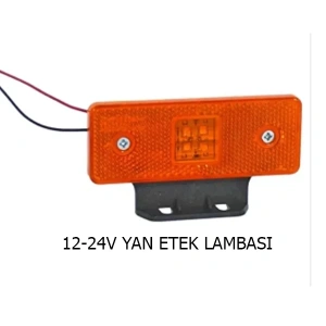 Toptan Yan Etek Dorse Kasa Lambası Turuncu Led Ayaklı 12-24V