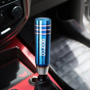 Toptan Yanık Uçlu Vites Topuzu 13cm Mavi Sparco/Momo