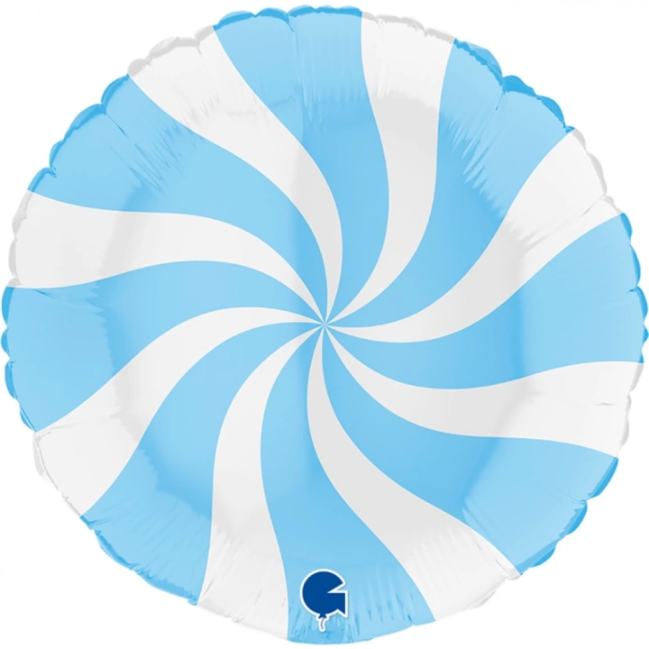 Folyo Balon Grabo 36 P. Round Swırly Blue