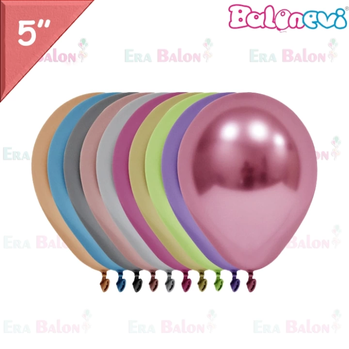 Krom 05 Balon Balonevi Karışık 50li