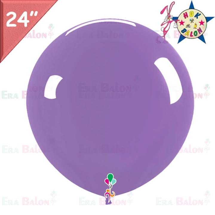 Pastel Jumbo 24 Balon Hbk Şeffaf Mor 3lü