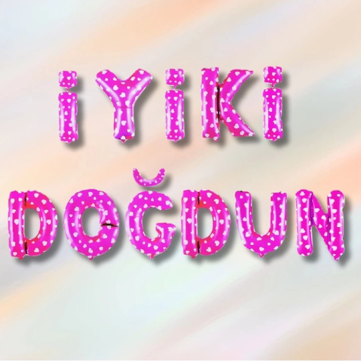 Folyo Balon Çin Set İyiki Doğdun Pembe