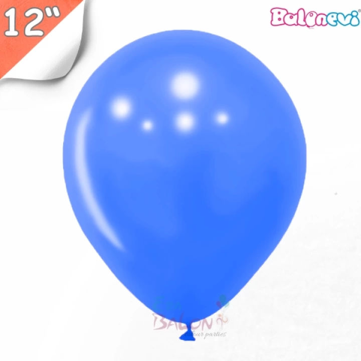 Pastel 12 Balon Balonevi Koyu Mavi