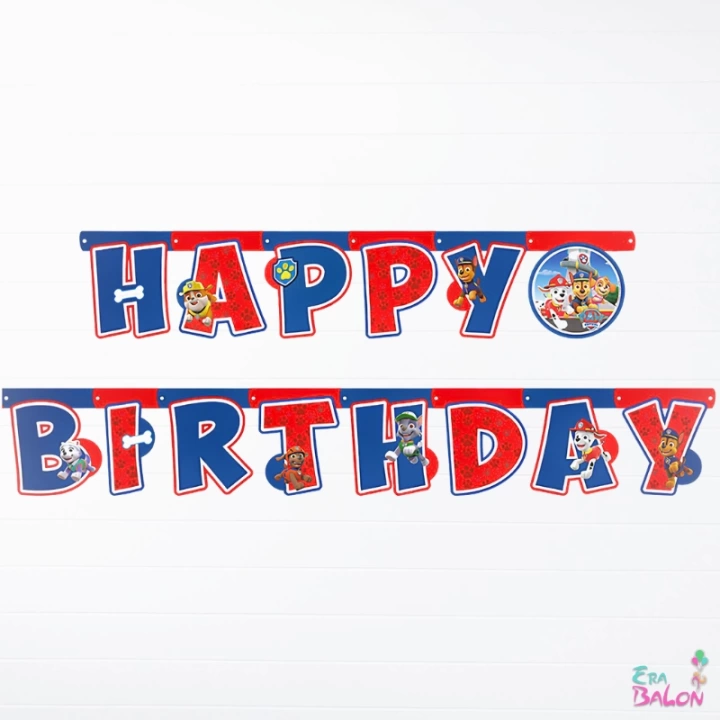 Banner Lisanslı Happy Bırthday Paw Patrol