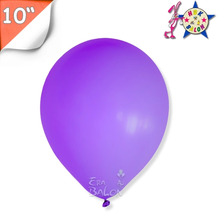 Pastel 10 Balon Hbk Mor