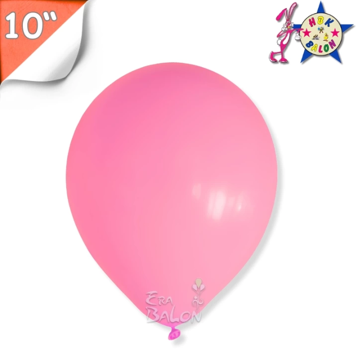 Pastel 10 Balon Hbk Pembe