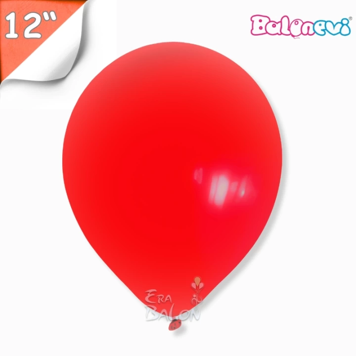 Pastel 12 Balon Balonevi Kırmızı