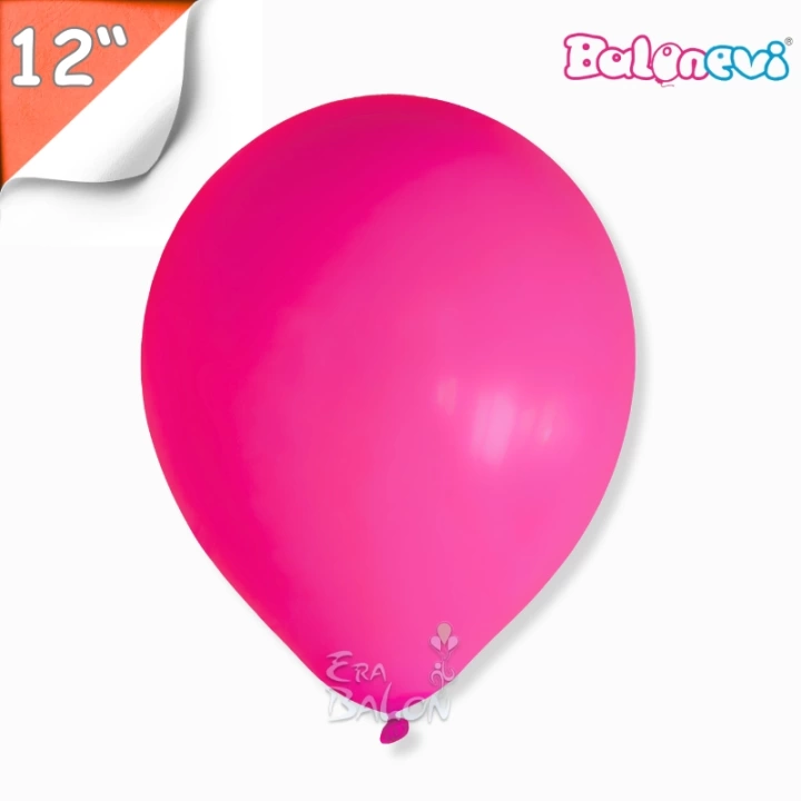 Pastel 12 Balon Balonevi Fuşya