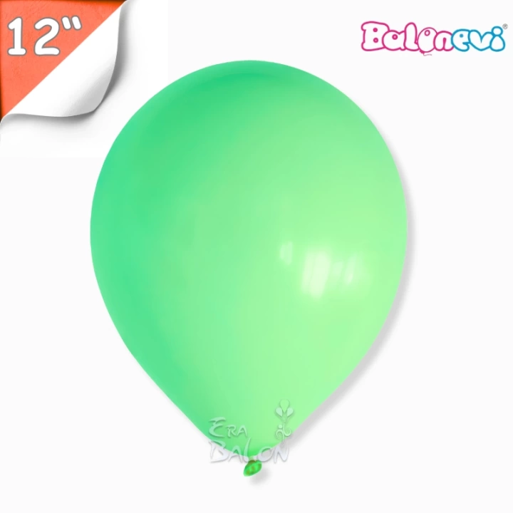 Pastel 12 Balon Balonevi Açık Yeşil