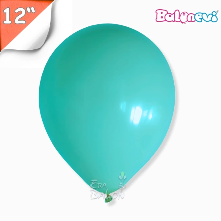 Pastel 12 Balon Balonevi Turkuaz