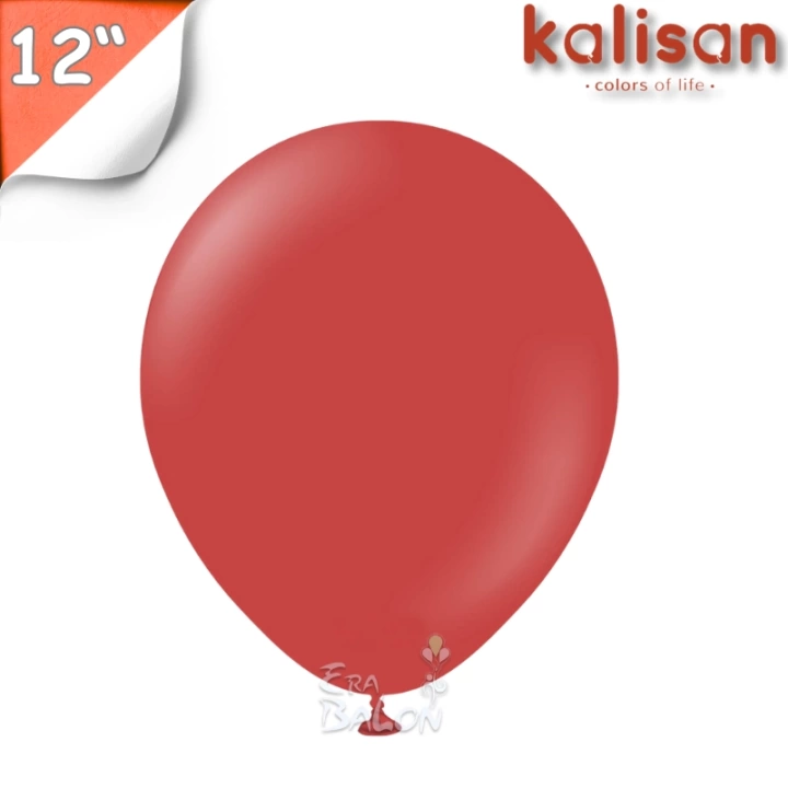 Pastel 12 Balon Kalisan Koyu Kırmızı (Deep Red)