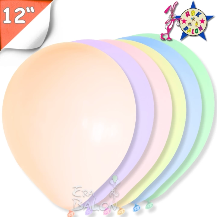 Makaron 12 Balon HBK Karışık