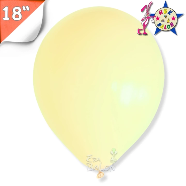 Makaron 18 Balon Jumbo Hbk Sarı 10lu