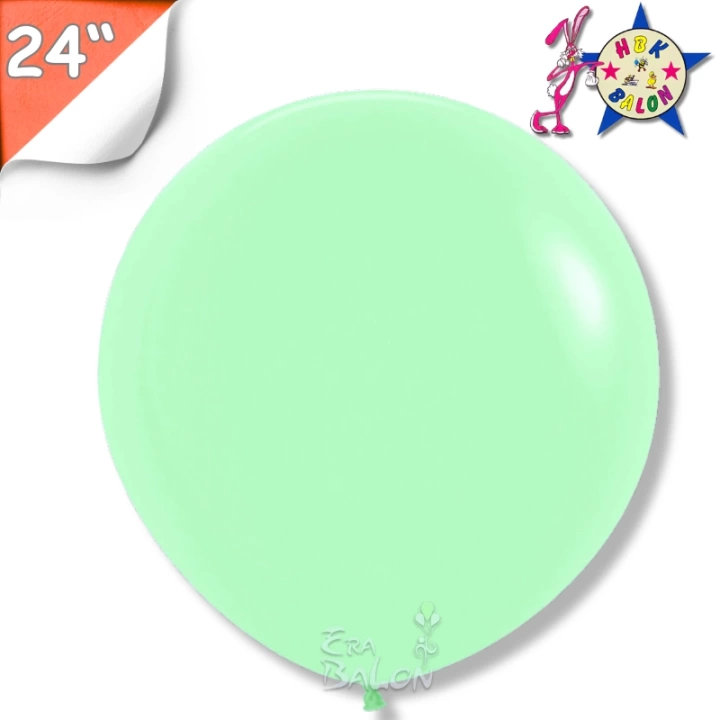 Makaron 24 Balon Jumbo HBK Mint Yeşili 3LÜ