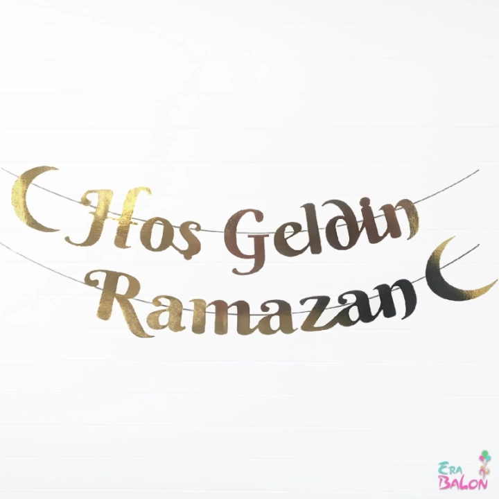 Banner Era Kaligrafi Hoşgeldin Ramazan Altın