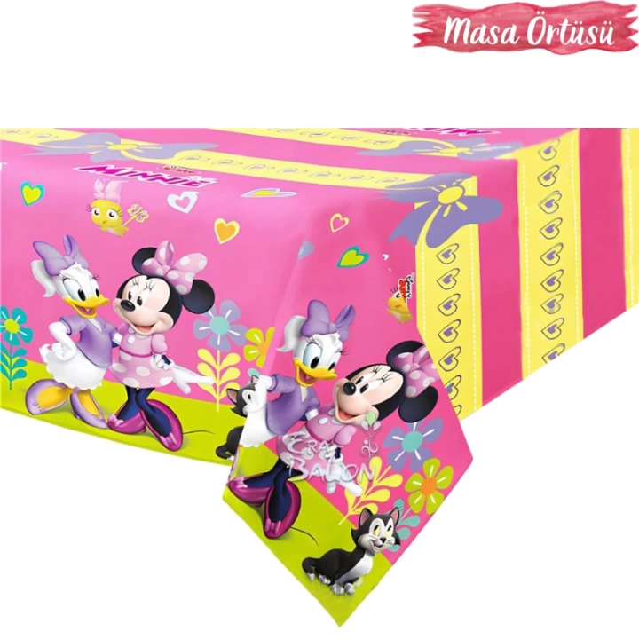 Masa Örtüsü Lisanslı Minnie Happy Helpers