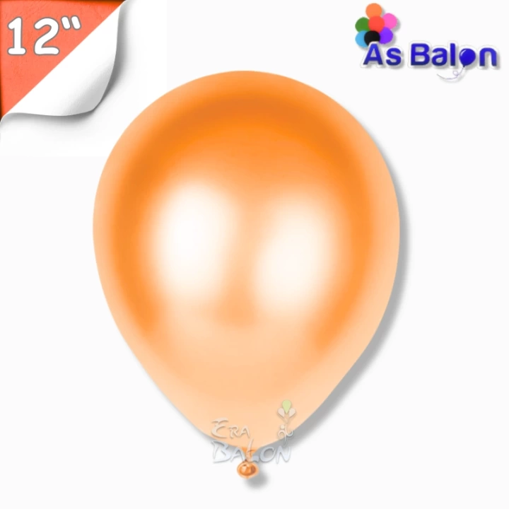 Metalik 12 Balon As Turuncu