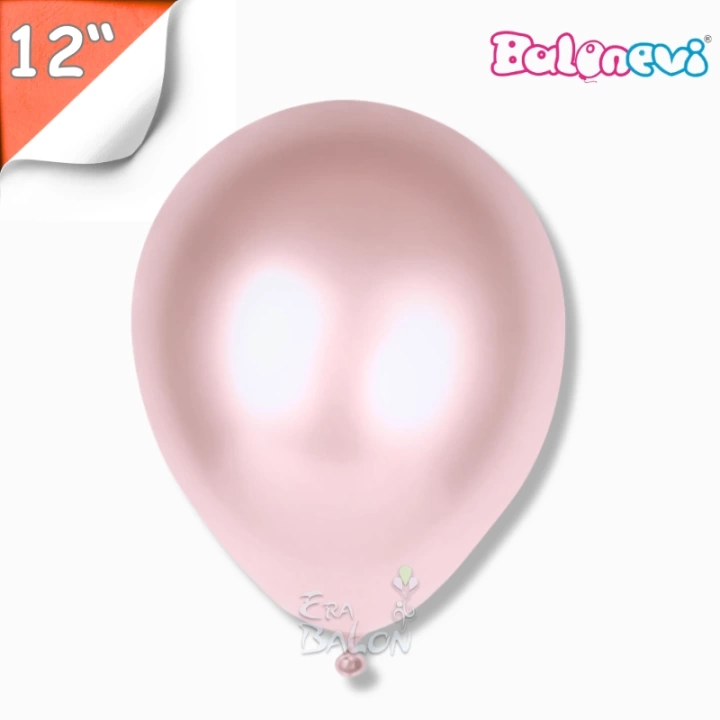 Metalik 12 Balon Balonevi Gül Kurusu