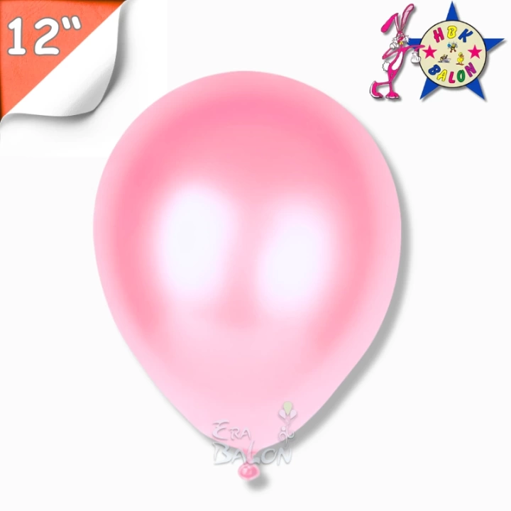 Metalik 12 Balon Hbk Pembe