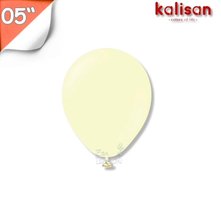 Makaron 05 Balon Kalisan Solgun Sarı (Macaron Pale Yellow)