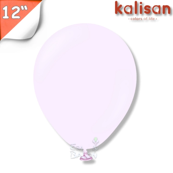 Makaron 12 Balon Kalisan Solgun Lila (Macaron Pale Lilac)