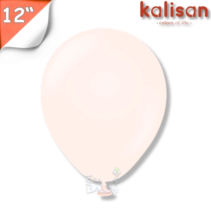 Makaron 12 Balon Kalisan Solgun Somon (Macaron Pale Salmon)