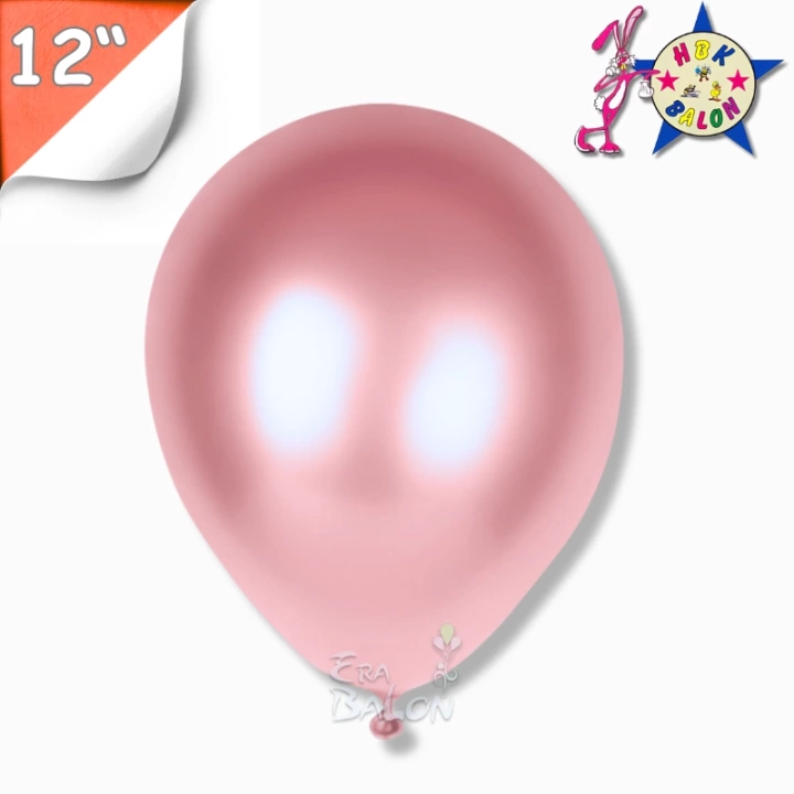 Metalik 12 Balon Hbk Rose