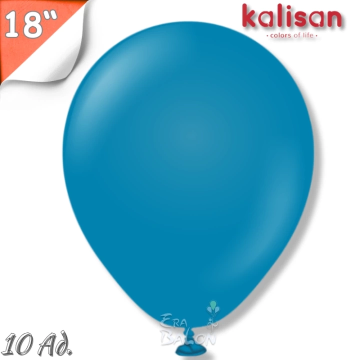 Retro 18 Balon Jumbo Kalisan Derin Okyanus 10lu (Deep Blue)