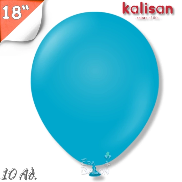 Retro 18 Balon Jumbo Kalisan Cam Mavi 10lu (Blue Glass)