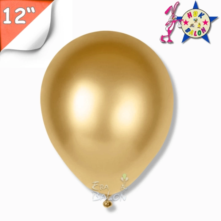 Metalik 12 Balon Hbk Altın