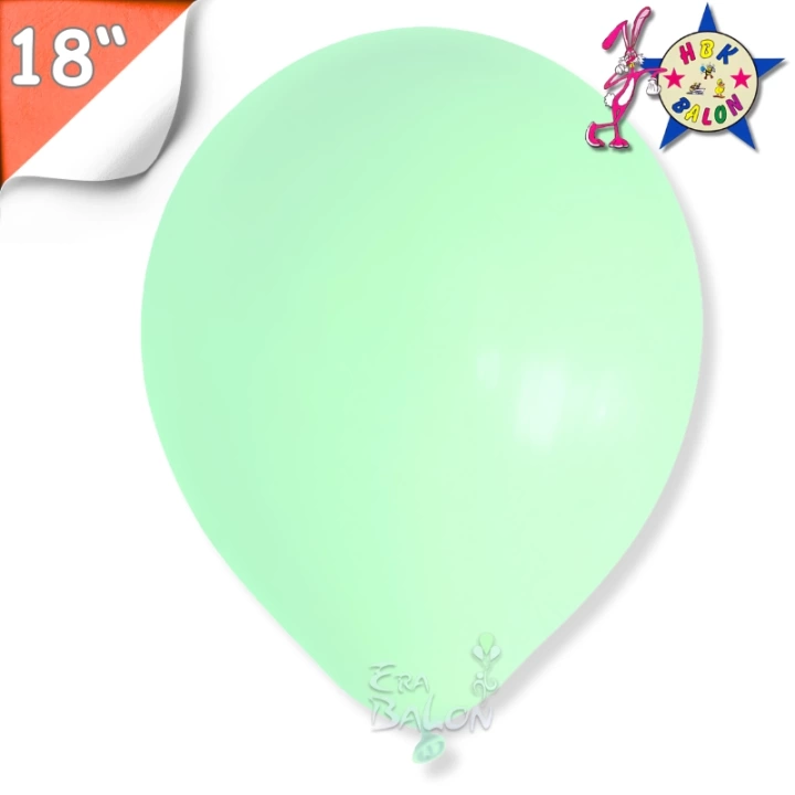 Makaron 18 Balon Jumbo Hbk Mint Yeşil 10lu