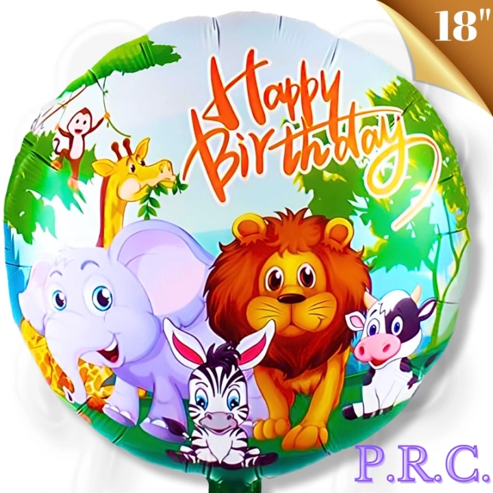 Folyo Balon Çin 18 Safari Happy Bırthday