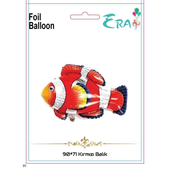 Folyo Balon Era Çin 90*71 Cm Balık Kırmızı