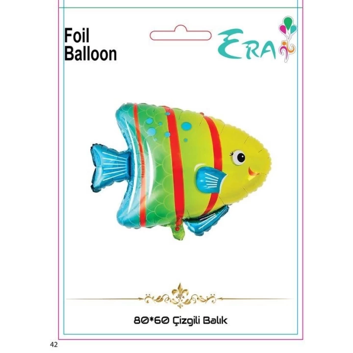 Folyo Balon Era Çin 80*60 Cm Çizgili Balık