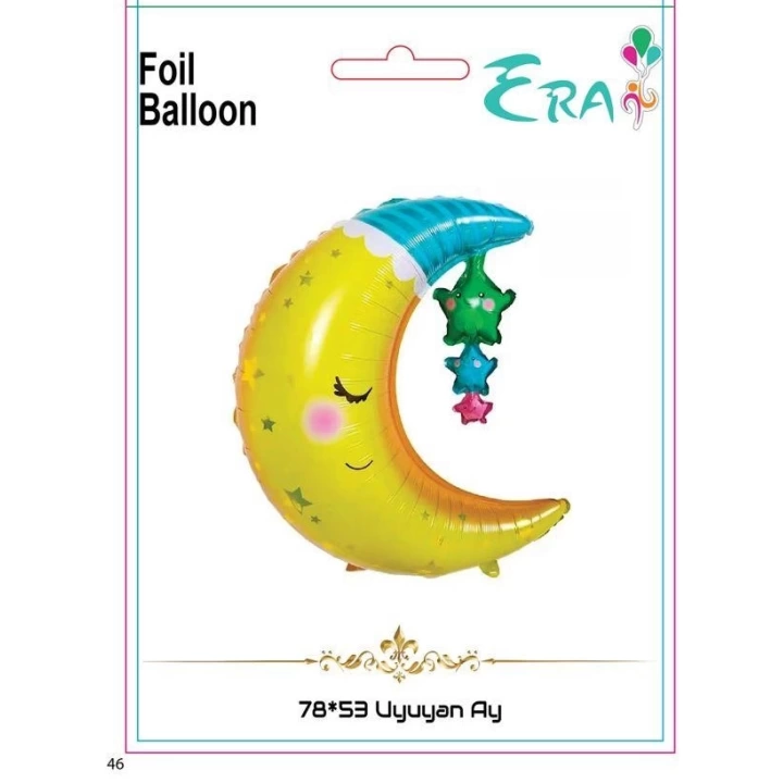 Folyo Balon Era Çin 78*53 Cm Uyuyan Ay