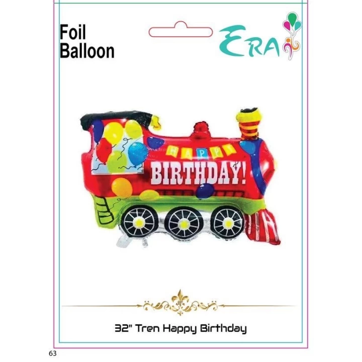 Folyo Balon Era Çin 32 Tren Happy Bırthday