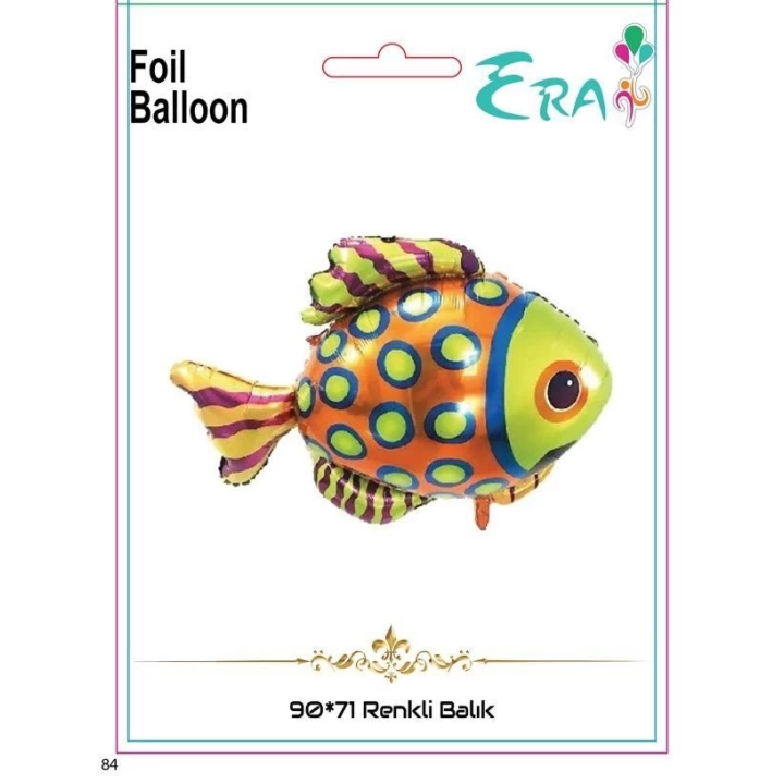 Folyo Balon Era Çin 90*71 Cm Renkli Balık