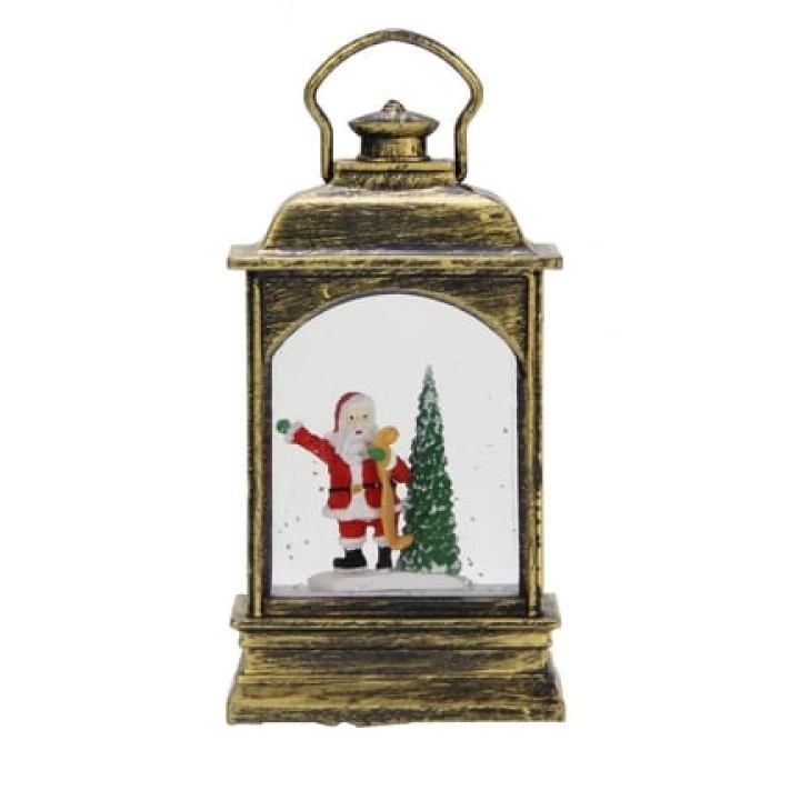 Küre Fener Noel Baba Işıklı 14 Cm